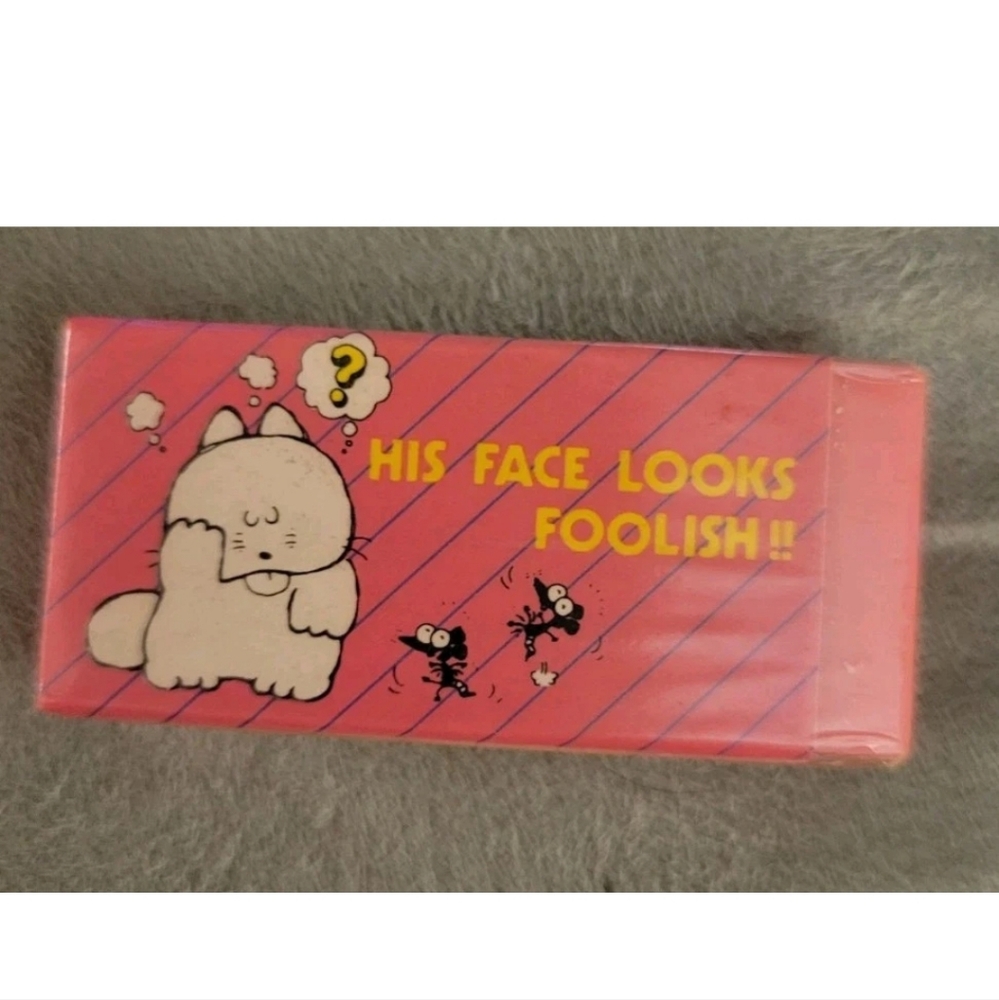 NEW Vintage Eraser Dom & Noo His Face Looks Foolish Japanese Novelty Venice Hara